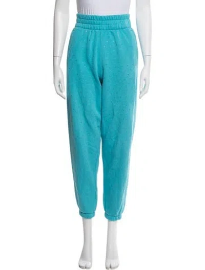Pre-owned Generation Love Patterned Crystal Embellishments Sweatpants In Blue