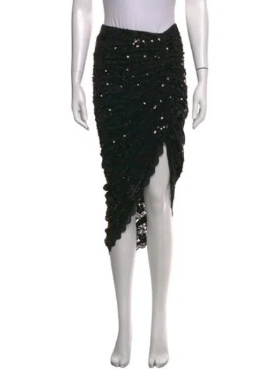 Pre-owned Generation Love Patterned Midi Length Skirt In Black