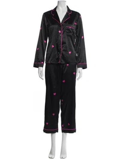 Pre-owned Generation Love Patterned Pant Set W/ Tags In Black