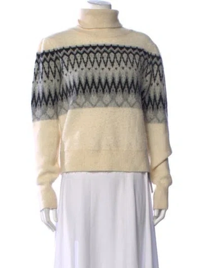Pre-owned Generation Love Patterned Turtleneck Sweater In Neutrals