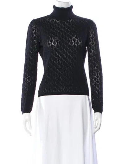 Pre-owned Generation Love Patterned Turtleneck Top In Black