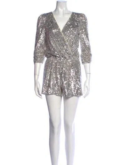Pre-owned Generation Love Patterned V-neck Romper W/ Tags