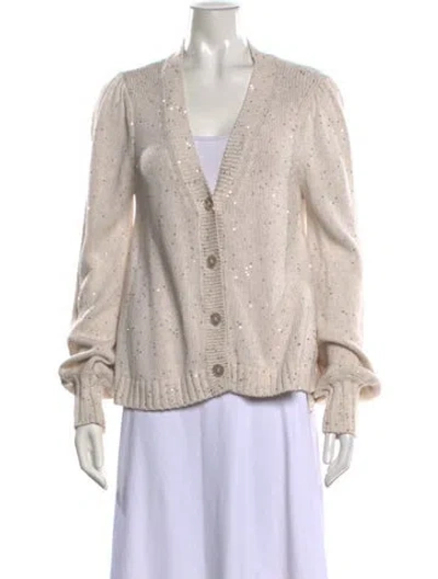 Pre-owned Generation Love Patterned V-neck Sweater In Neutrals