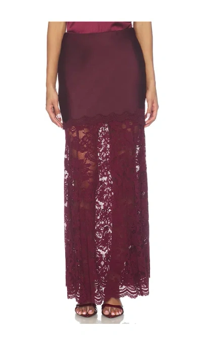 Generation Love Perrine Lace Combo Satin Skirt In Multi