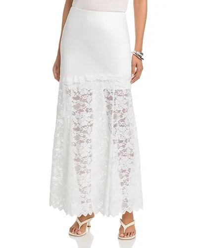 Generation Love Perrine Lace Combo Satin Skirt In White