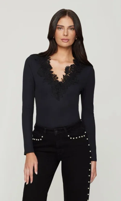 Generation Love Piper Lace Combo Top In Black