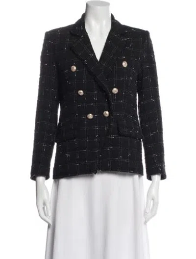 Pre-owned Generation Love Plaid Print Blazer In Blue