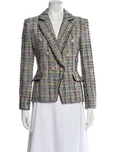 Pre-owned Generation Love Plaid Print Blazer In Multi