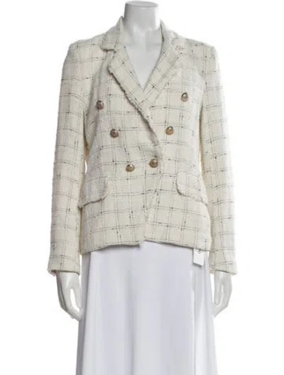 Pre-owned Generation Love Plaid Print Blazer In Neutral