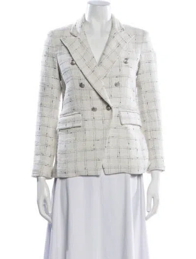 Pre-owned Generation Love Plaid Print Blazer In Neutral