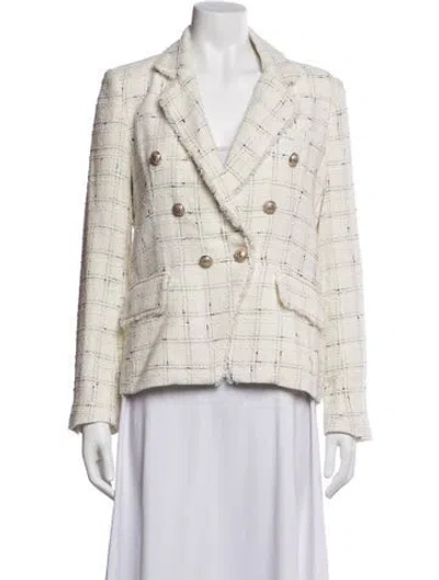 Pre-owned Generation Love Plaid Print Blazer In Neutrals