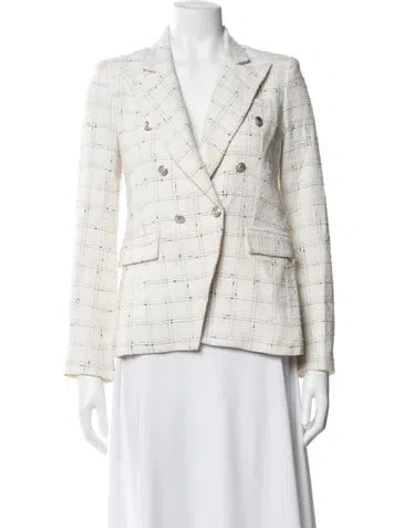 Pre-owned Generation Love Plaid Print Blazer In Neutrals