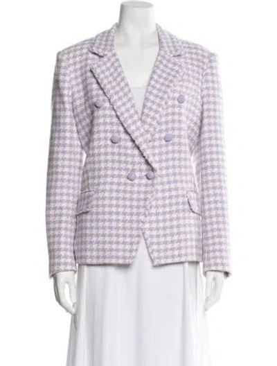 Pre-owned Generation Love Plaid Print Blazer In Pink