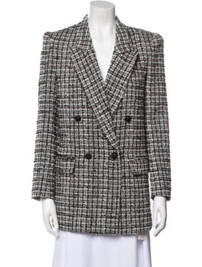 Pre-owned Generation Love Plaid Print Blazer W/ Tags In Black