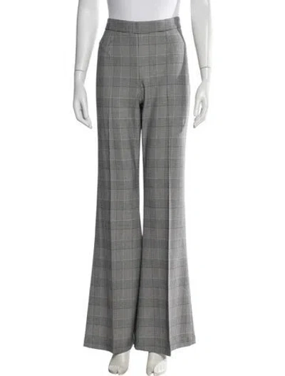 Pre-owned Generation Love Plaid Print Flared Pants W/ Tags In Gray