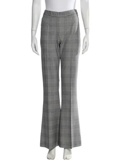 Pre-owned Generation Love Plaid Print Flared Pants W/ Tags In Gray