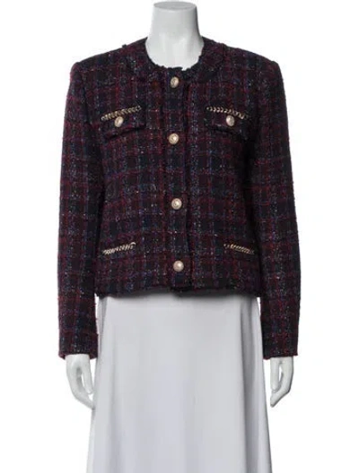 Pre-owned Generation Love Plaid Print Jacket In Blue