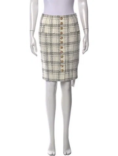 Pre-owned Generation Love Plaid Print Midi Length Skirt W/ Tags In Black