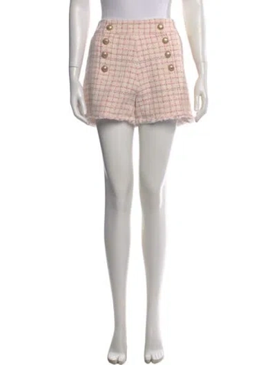 Pre-owned Generation Love Plaid Print Mini Shorts W/ Tags In Pink