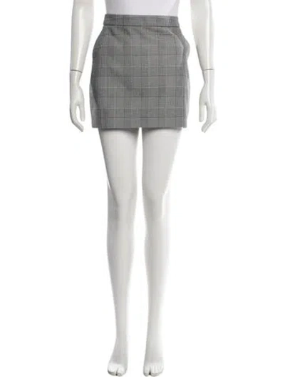 Pre-owned Generation Love Plaid Print Mini Skirt In Black