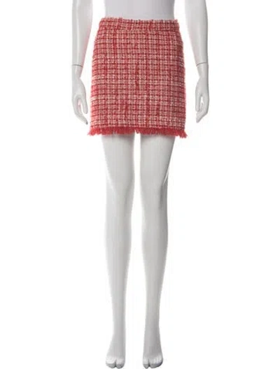 Pre-owned Generation Love Plaid Print Mini Skirt In Red