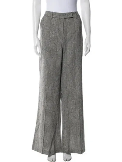 Pre-owned Generation Love Plaid Print Wide Leg Pants In Gray