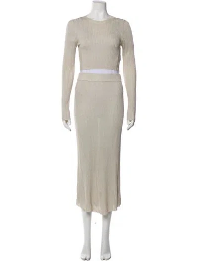 Pre-owned Generation Love Pleated Accents Skirt Set W/ Tags In Neutral
