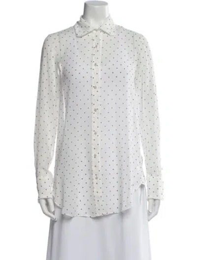 Pre-owned Generation Love Polka Dot Print Long Sleeve Button-up Top In Multi