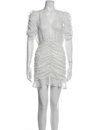 Pre-owned Generation Love Polka Dot Print Mini Dress In White