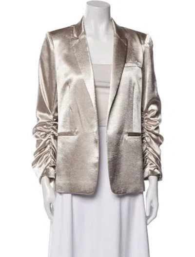 Pre-owned Generation Love Printed Blazer In Gold