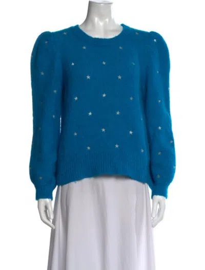 Pre-owned Generation Love Printed Crew Neck Sweater In Blue