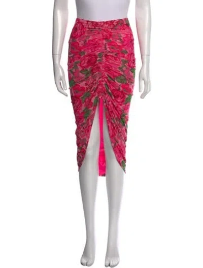 Pre-owned Generation Love Printed Midi Length Skirt In Pink