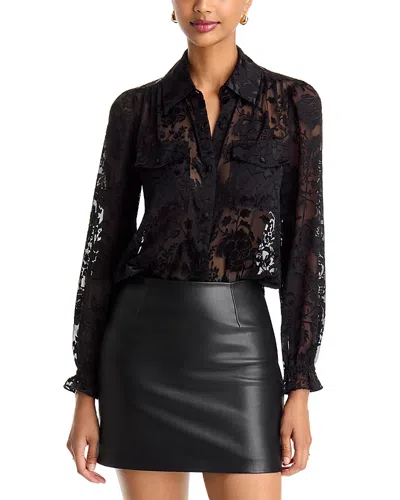 Generation Love Priya Floral Burnout Blouse In Red