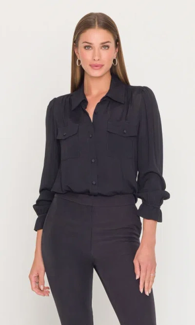 Generation Love Priya Georgette Shirt In Blue