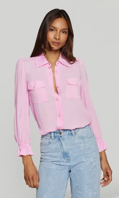 Generation Love Priya Georgette Shirt In Pink