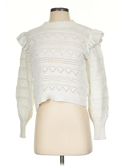 Pre-owned Generation Love Pullover Sweater In White