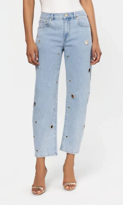 Generation Love Quincey Grommet Barrel Jeans In Blue