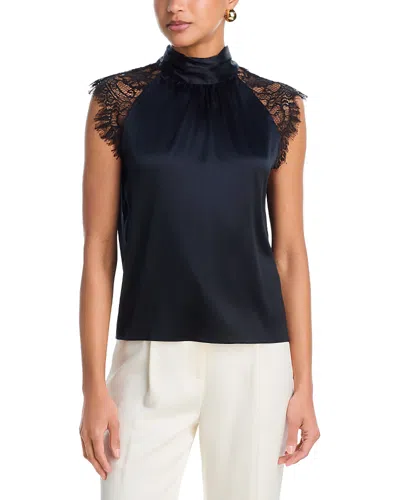 Generation Love Rachel Lace Trim Blouse In Blue