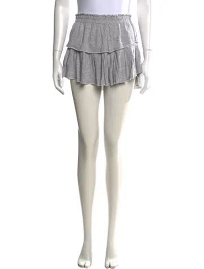 Pre-owned Generation Love Raw-edge Trim Mini Skirt In Grey