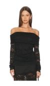 Generation Love Romeo Lace Top In Black