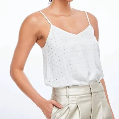Generation Love Rory Crystal Silk Camisole Top In White
