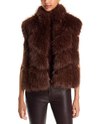 Generation Love Rosario Faux Fur Vest In Animal Print