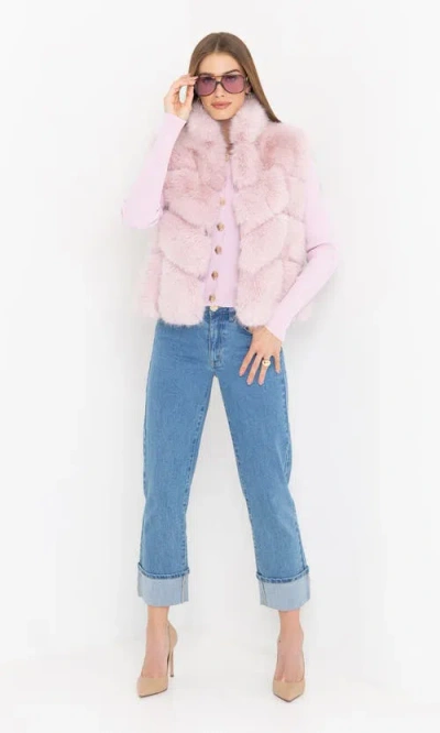 Generation Love Rosario Faux Fur Vest In Pink