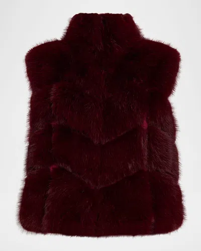 Generation Love Rosario Faux Fur Vest In Red
