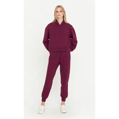 Generation Love Ruel Compact Crystal Sweatpants In Brown