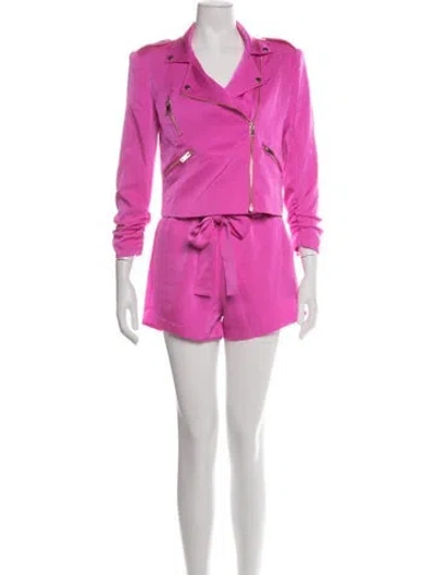 Pre-owned Generation Love Ruffle Embellishment Short Set In Pink