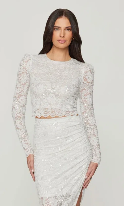 Generation Love Safia Sequin Lace Top In White