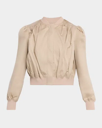Generation Love Sariah Cotton Sateen Bomber Jacket In Neutral