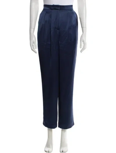 Pre-owned Generation Love Satin Wide Leg Pants In Blue