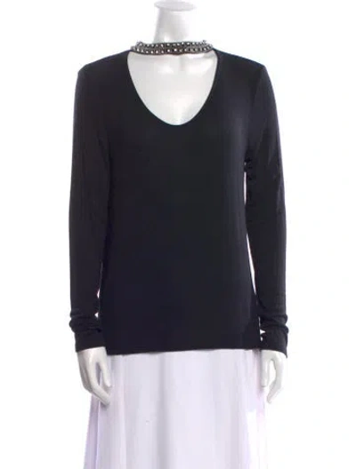 Pre-owned Generation Love Scoop Neck Long Sleeve Sweatshirt In Black